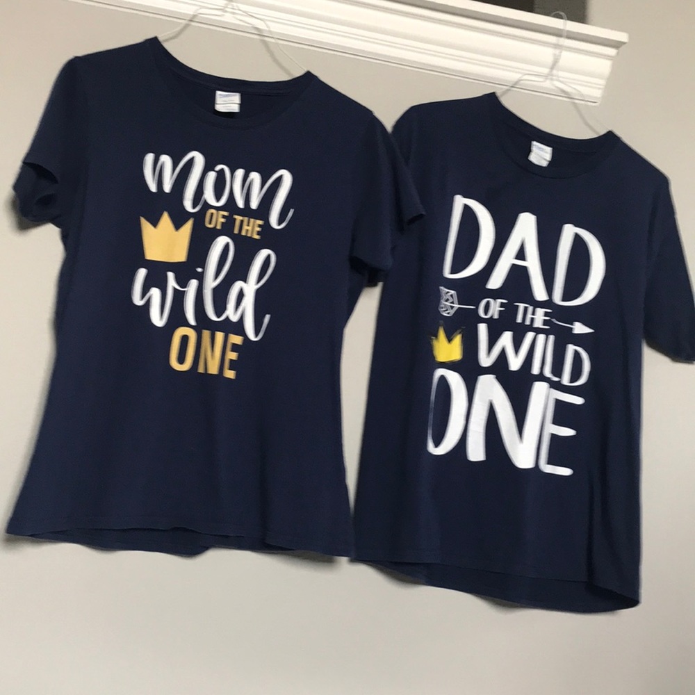 Mom & Dad Wild one birthday party shirts!